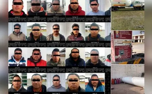 FGR asegura 140 mil litros de Gas LP, 40 pipas y detiene a 23 personas en tres municipios de Puebla