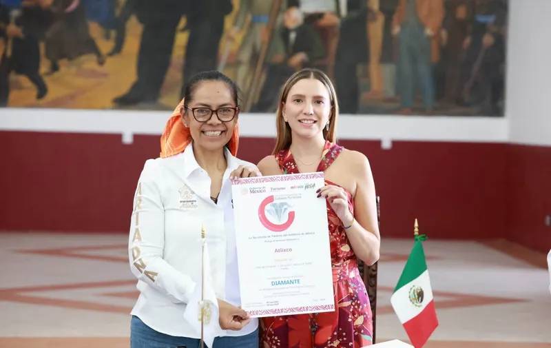 Atlixco recibe Distintivo Nacional de Calidad Turística en categoría Diamante