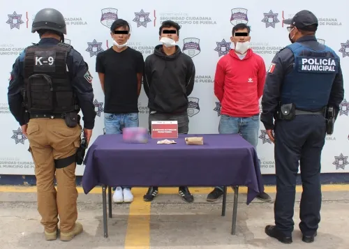 Desarticuló policía municipal de Puebla a banda presuntamente dedicada al robo contra automovilistas