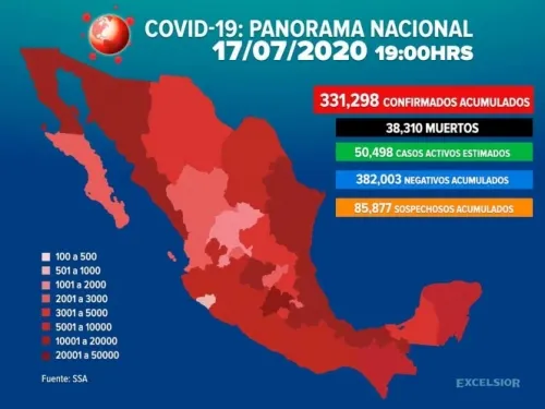 México supera los 330 mil casos de Covid-19