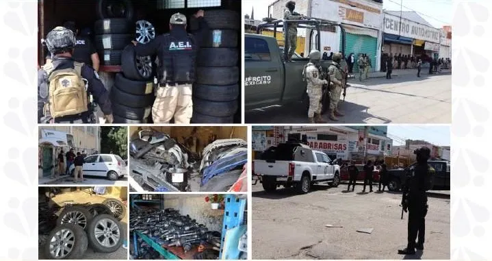 Operativo interinstitucional en Puebla asegura inmuebles usados para almacenar y vender autopartes robadas