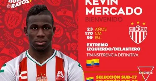 Ecuatoriano Kevin Mercado es nuevo refuerzo de Necaxa