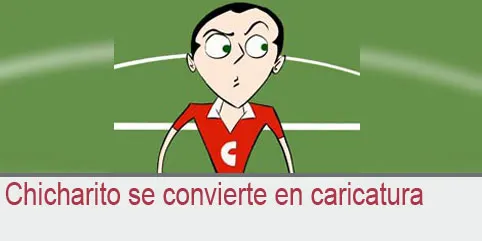 Chicharito se convierte en caricatura