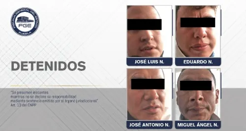 En Lomas de Angelópolis, Fiscalía detiene a cuatro hombres y asegura autos, armas y droga