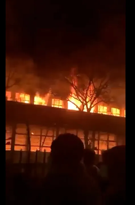 Incendio en Johannesburgo