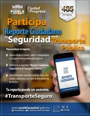 Vigente, micrositio Reporte ciudadano en el transporte público