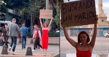 Mujer rusa sale a las calles de CDMX con un sólo objetivo: encontrar esposo
