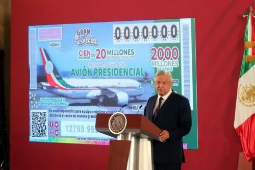 Asegura AMLO que se llegó a la meta de “cachitos” vendidos para rifa y premios del avión presidencia
