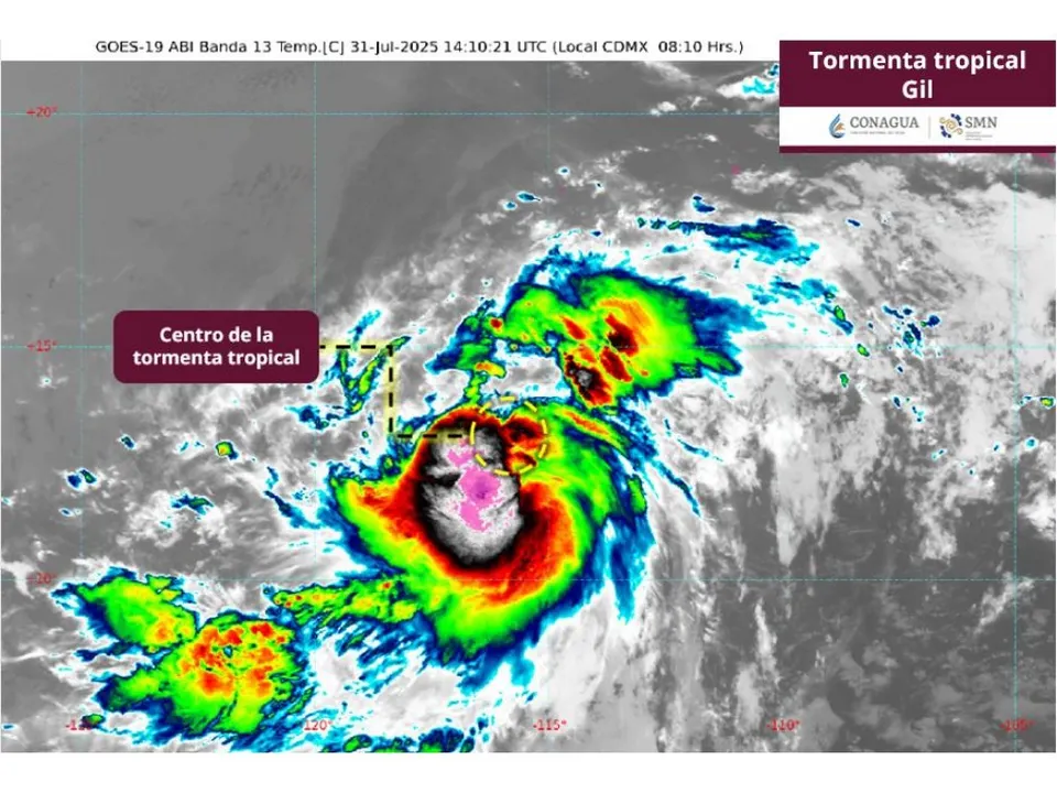 Tormenta tropical Gil se forma en el Pacífico y se dirige mar adentro