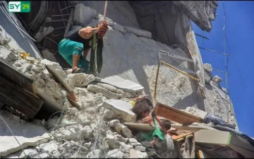 Imagen que capta el drama de tres niñas en Siria se vuelve viral