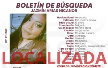 Localizan con vida a Jazmín N. en menos de 24 horas tras su desaparición en Puebla