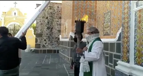 Llega la Antorcha Guadalupana a Puebla