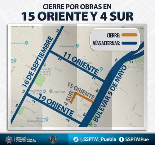 ¡Precaución! habrá cierre de calles y reducciones de carril para este martes