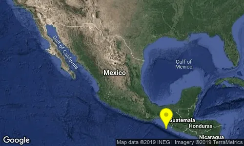 Se registra sismo de magnitud preliminar de 5.1 en Chiapas