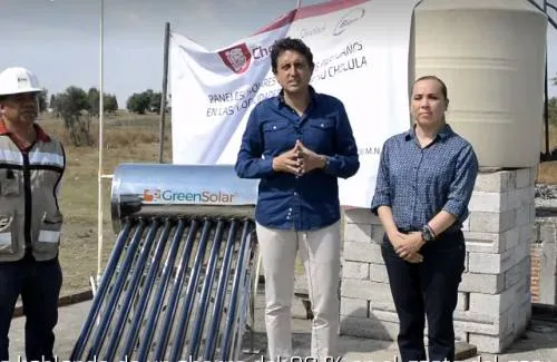 Inicia entrega de calentadores solares en San Pedro Cholula