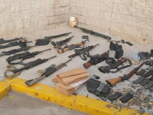 Este es el arsenal que decomisó la Guardia Nacional en Sonora