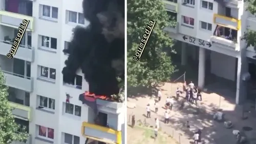 El heroico rescate de dos niños atrapados entre las llamas