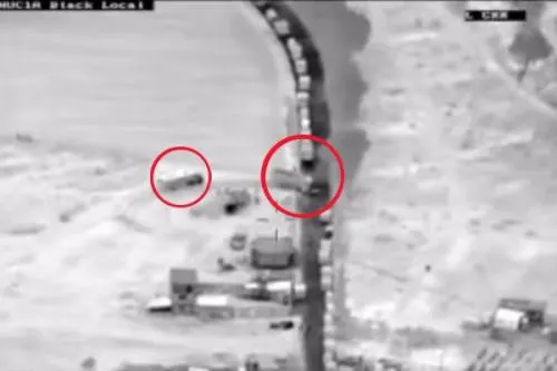 #VIDEO Imagen impresionante del robo de combustible: capta dron convoy huachicolero