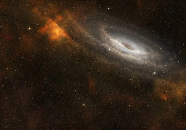 Agujero negro en el centro de una galaxia espiral