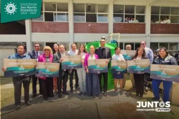 Gobierno de Texmelucan entrega 10 captadores de agua pluvial a escuelas públicas