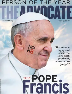 Revista Gay nombra al papa Francisco como su personaje del año