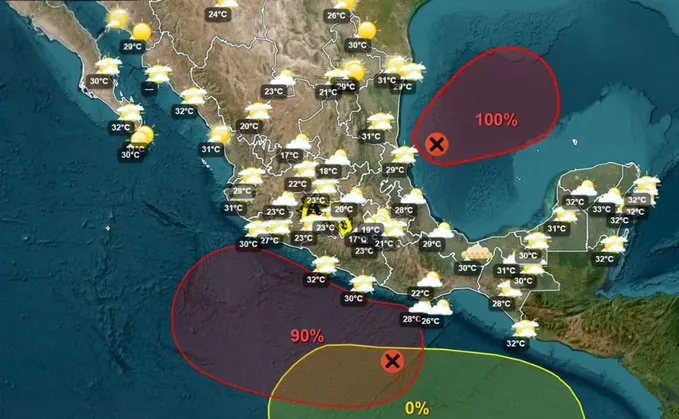 Alertan por dos posibles ciclones en México: ‘Simón’ e ‘Isaías’, bajo vigilancia