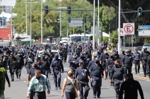 Policías desconocen acuerdo con SSP y vuelven a marchar a Casa Aguayo