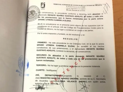 Absuelven a Gustavo Adolfo Infante en demanda de Gabriela Spanic