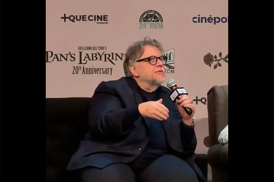 El cineasta mexicano Guillermo del Toro, en el Festival Internacional de Cine de Morelia. Foto: Captura de pantalla