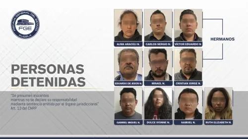 La Fiscalía de Puebla realizó cateos en la capital poblana y detuvo a 10 personas