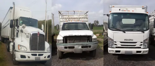 Policía estatal recuperó cuatro vehículos y una caja seca