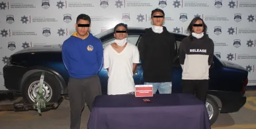 Desarticuló policía municipal de Puebla a banda presuntamente dedicada al robo de transeúnte