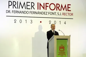 Fernando Fernández Font rinde primer informe al frente de la Ibero Puebla