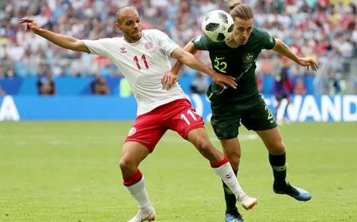 Partidazo sin ganador: Dinamarca y Australia empatan 1-1