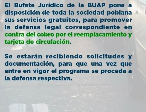 Ya están en servicio las líneas de atención del bufete jurídico de la BUAP