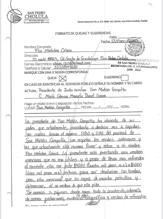 La inusual historia de una presidenta auxiliar que ‘profana’ tumbas en Cholula