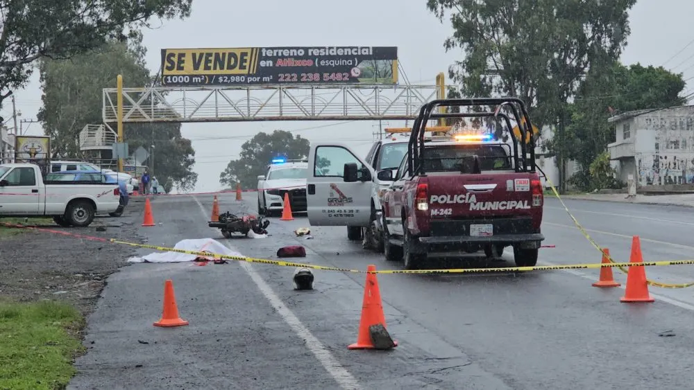 Incidente vial en la federal Atlixco-Puebla