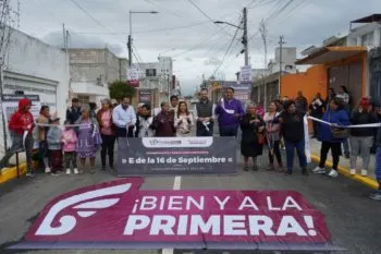 Entrega Ayuntamiento de Puebla infraestructura vial en Guadalupe Hidalgo Segunda Sección