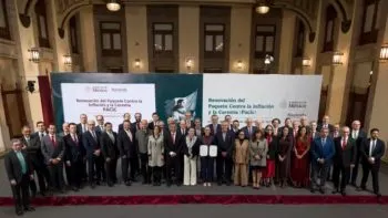 Sheinbaum y empresarios renuevan Paquete contra Inflación y Carestía: canasta básica seguirá en 910 pesos