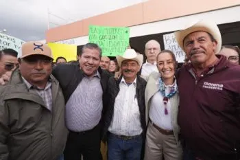 Al grito de “¡presidenta!”, Zacatecas le dio la bienvenida a Claudia Sheinbaum