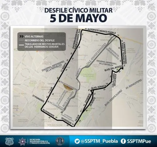 ¡Tómalo en cuenta! habrá cortes a la circulación de 4:00 a 17:00 horas por el Desfile Cívico-Militar
