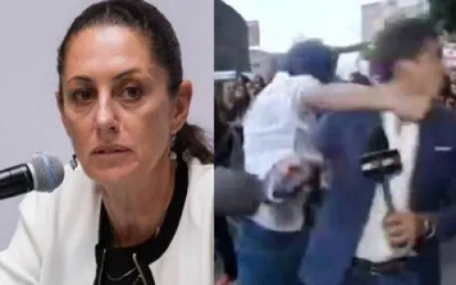 Sheinbaum urge a la PGJ indagar agresión a periodistas en marcha de mujeres