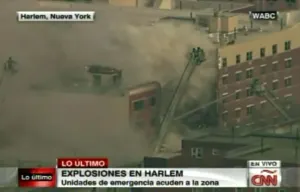 Reportan explosión y derrumbe de edificio en NY