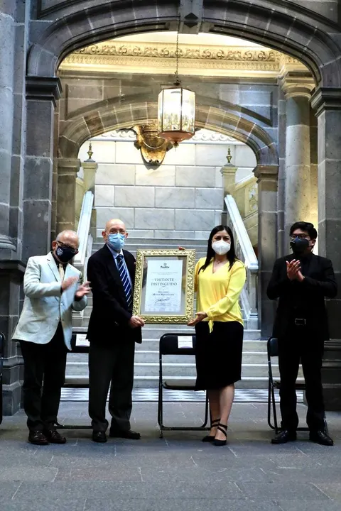 Ayuntamiento de Puebla distingue al arqueólogo Eduardo Matos Moctezuma