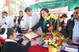Inauguran módulos sanitarios y comedor en primaria de Quecholac