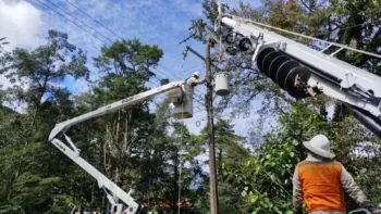 CFE reporta 93% de restablecimiento eléctrico en zonas afectadas por lluvias