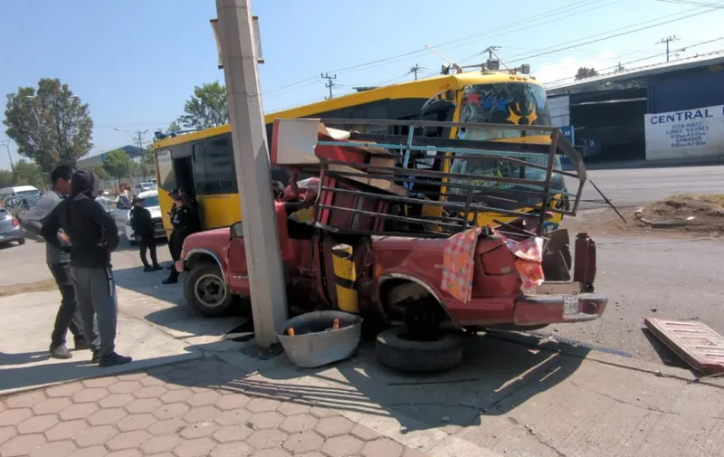 Choque carretera federal a Tlaxcala