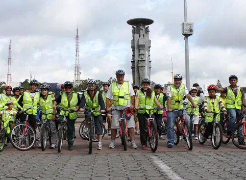 Poblanos responden con gran éxito al primer recorrido turístico Bicitour