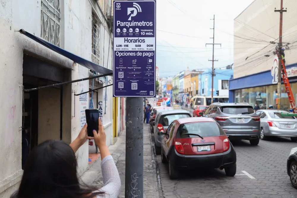 Se ponen en marcha los parquimetros en el Centro Histórico de Puebla