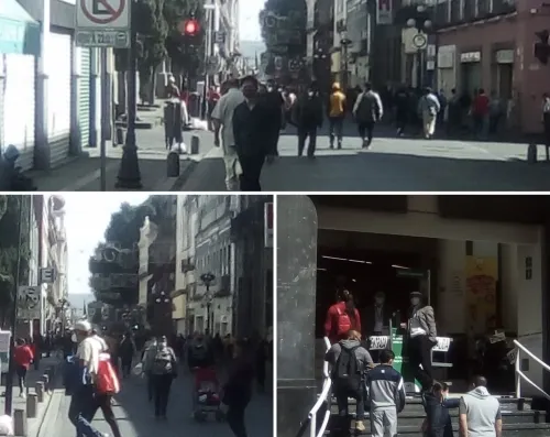 Poblanos desafían Decreto anti-Covid: abarrotan el CH, hay ambulantes y no esenciales operan normal